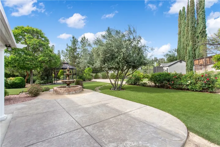 Elevated cement pad off of main patio