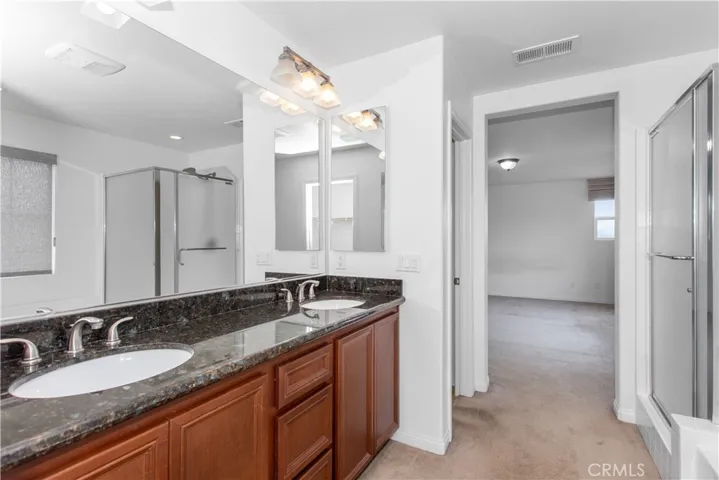 Primary Ensuite with walk-in closet, shower, tub