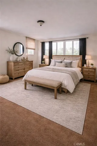 Digitally Enhanced - Primary Bedroom Furnished