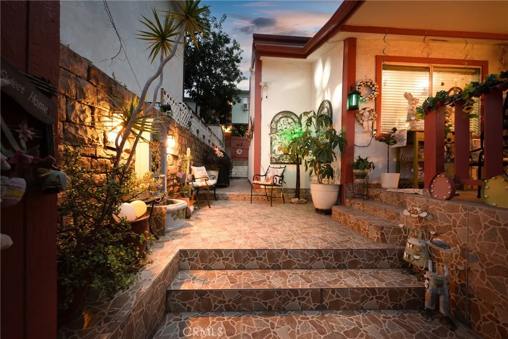 Twilight Front Porch