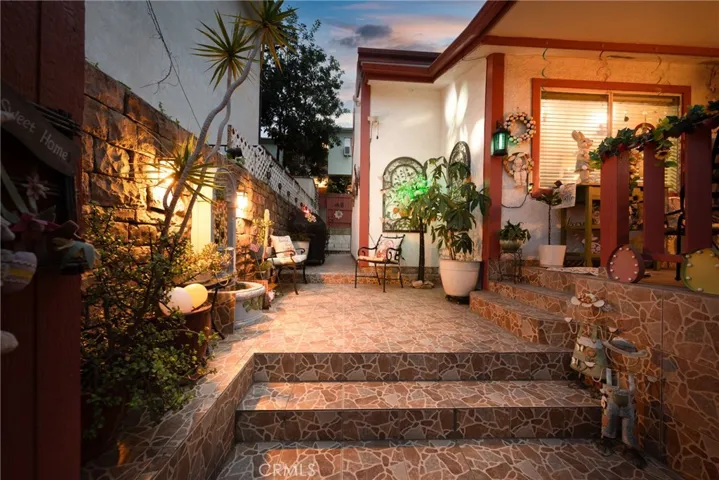 Twilight Front Porch