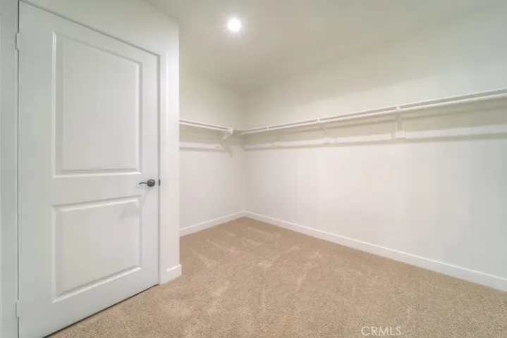 Large walk-in closet in the master bedroom.