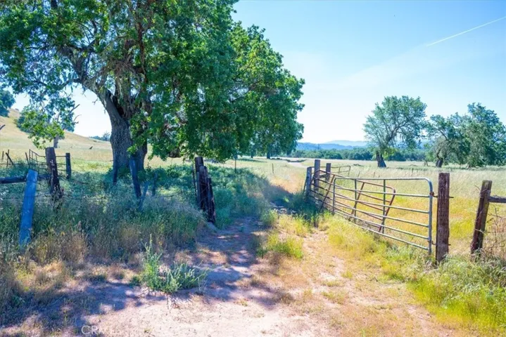 Corner of the property ends close to the gate.