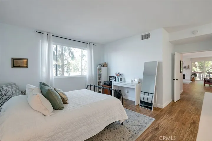 Primary bedroom with natural light