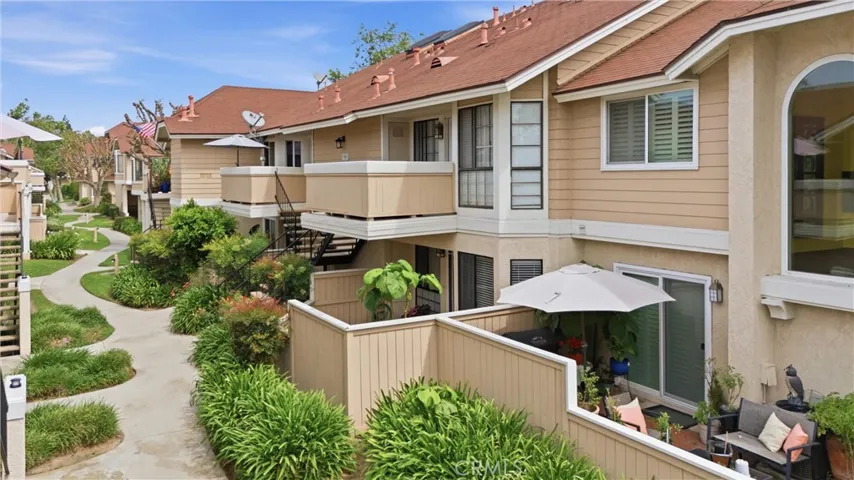 Walkway leads to the main greenbelt.
