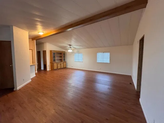 Huge open plan with high ceilings for for living and dining and even office space!