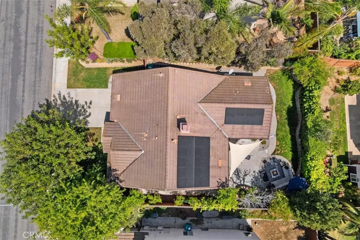 Aerial Drone shot of private lot and yard