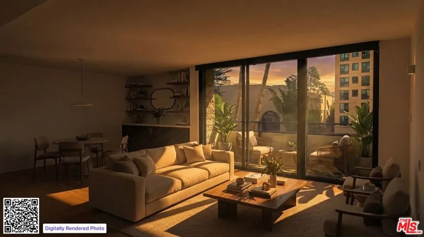 Virtually Staged Living Room a