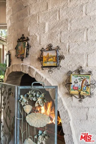 Main home fireplace in bedroom
