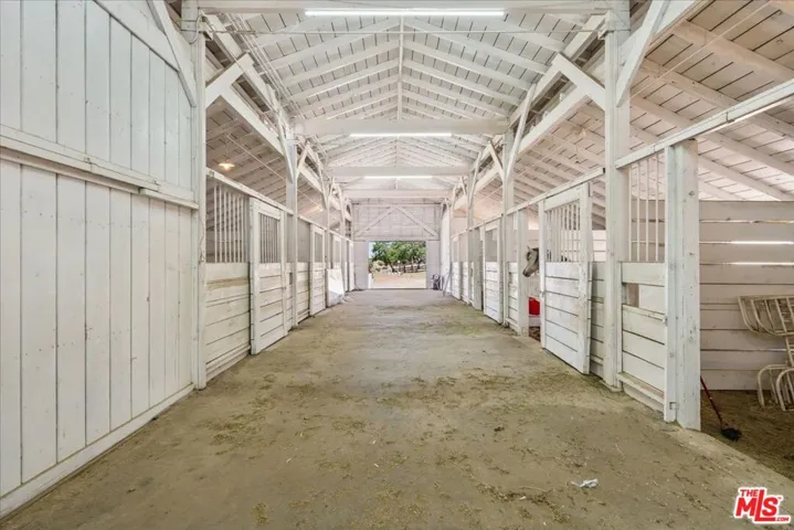 Interior of barn