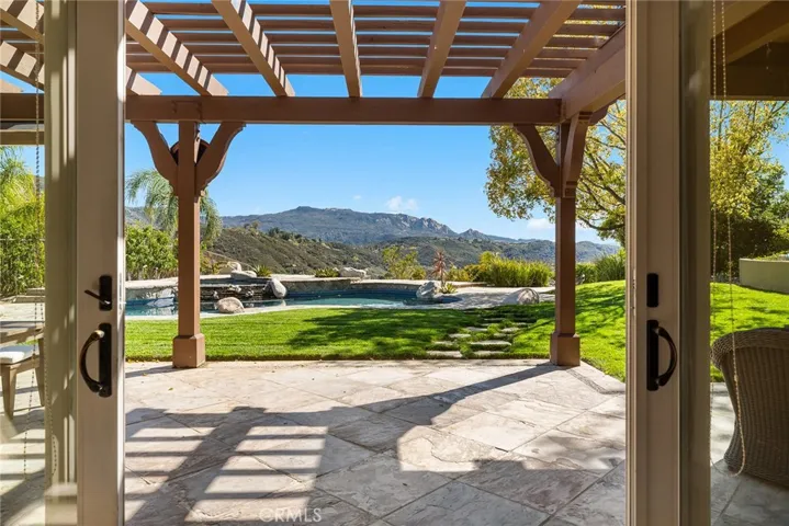 Sliding Doors to Back Yard Oasis