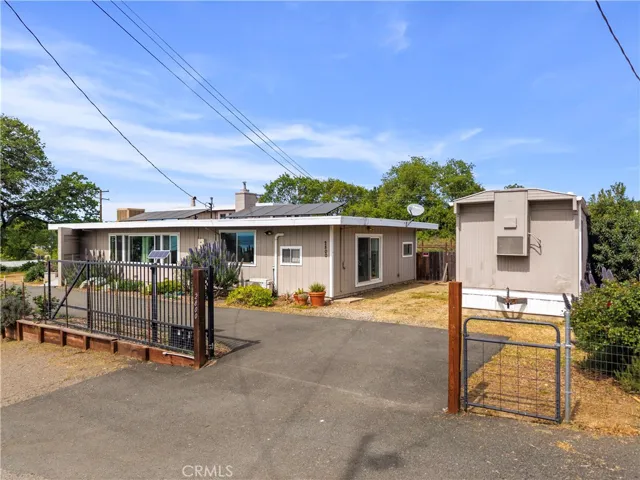 Front entrance with electric gate