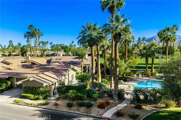 Home with pool next door