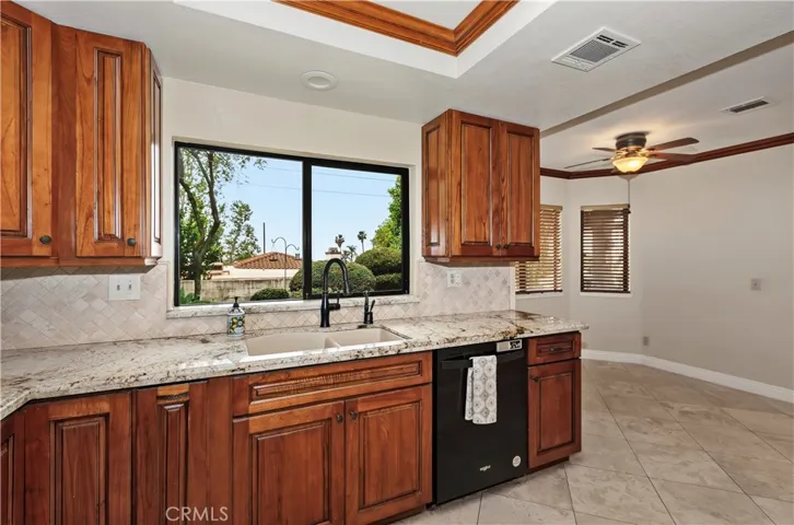 Kitchen with window view