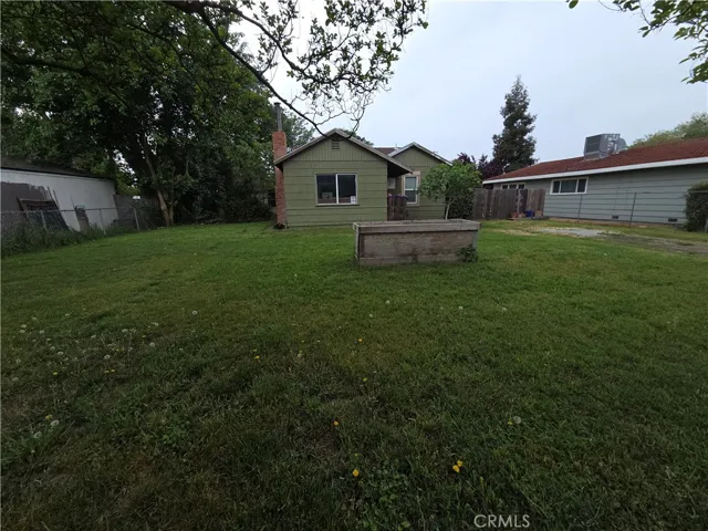Front yard where septic system is located looking West.