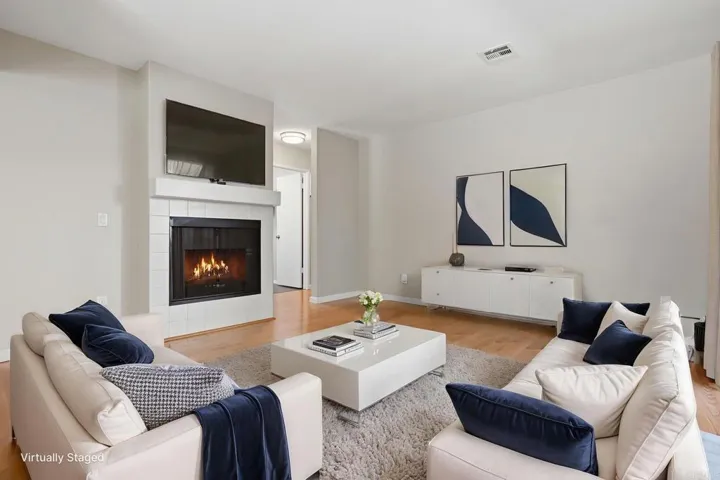 Family room virtually staged