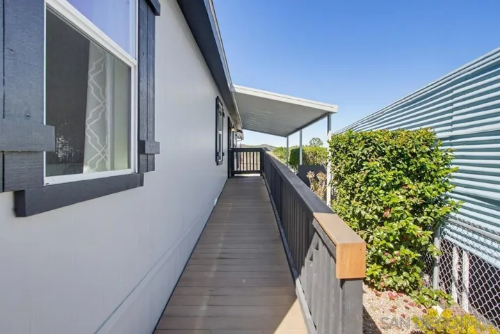 Ramp for ease of entry into the home for those with mobility constraints.