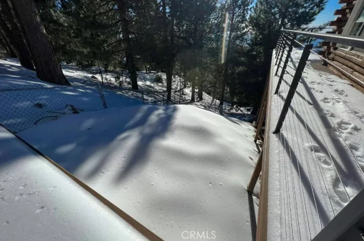 Side yard snow play area