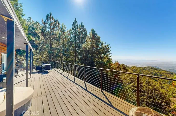 This is the massive deck overlooking the city below.