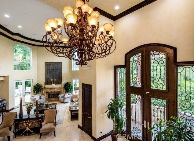 Luxurious entry and living room
