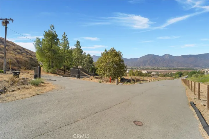 Easement Road from Terramor to gated entrance of  subject property.
