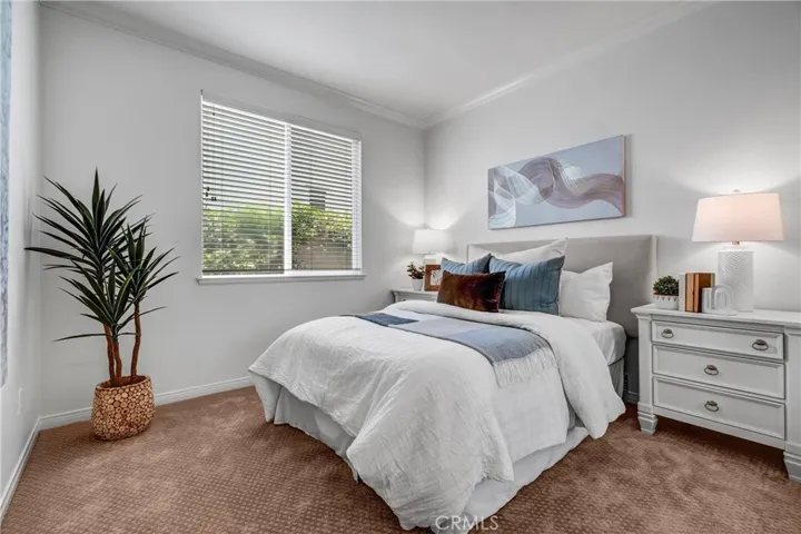 Downstairs bedroom room with attached private bath