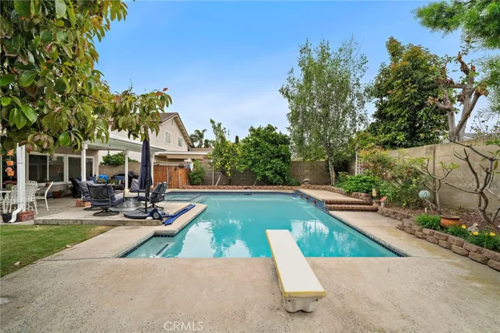 Sparkling pool, spa, water features
