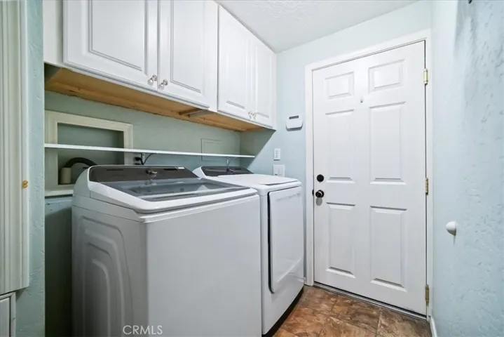 Indoor laundry room and appliances are included