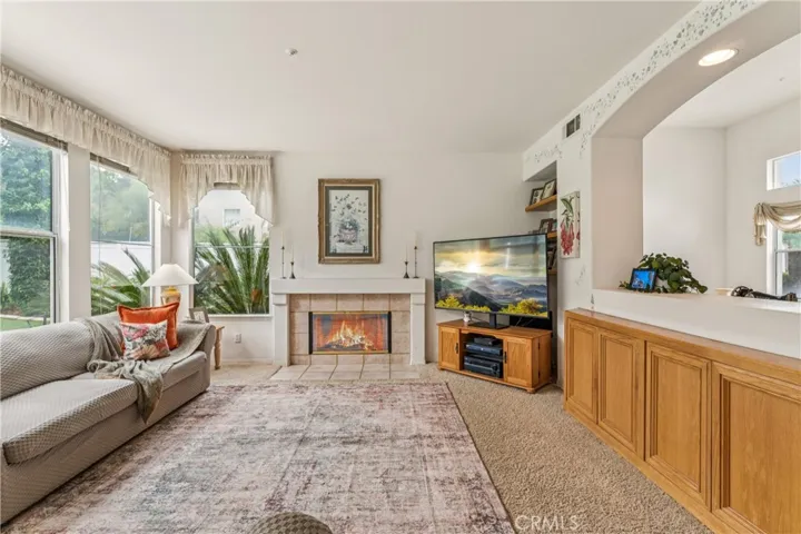 Family room - fire photo shopped