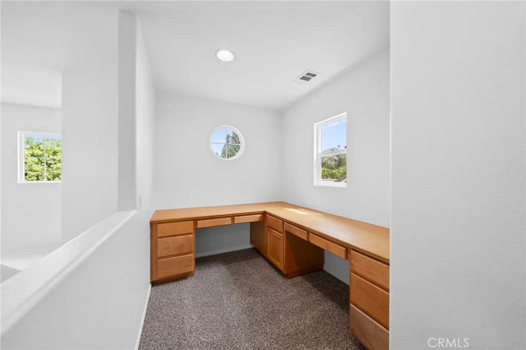 built-ins at top of the stairs