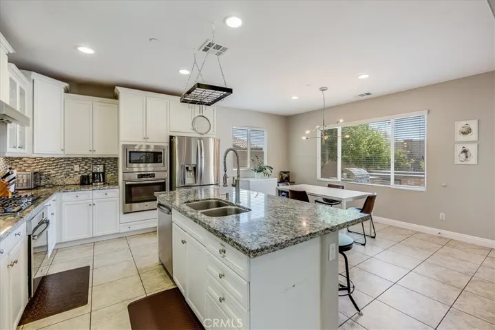 Gourmet kitchen with stainless steel appliances