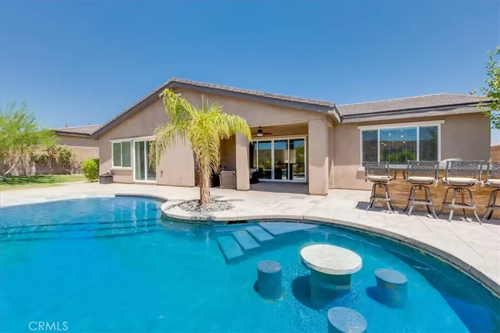 Pool with bar seating