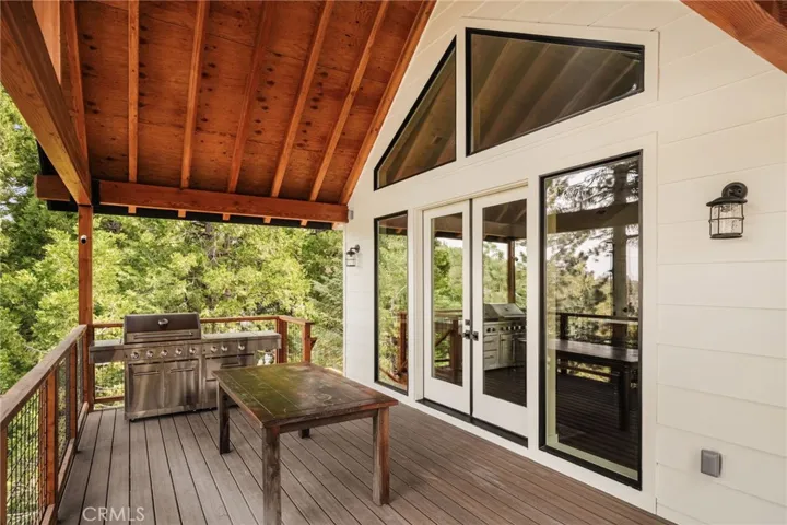 outdoor dining main level deck system