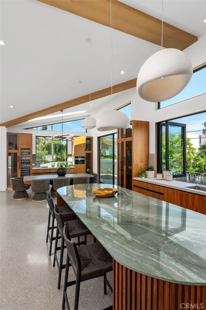View from kitchen to dining room