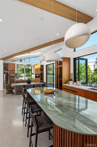 View from kitchen to dining room
