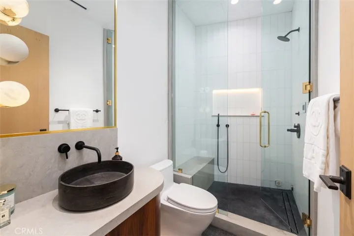 Custom Italian tile with steam shower