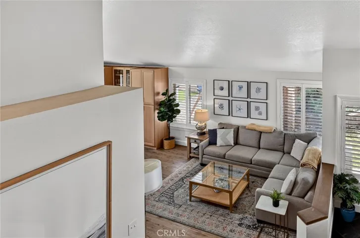View of the living room from upstairs