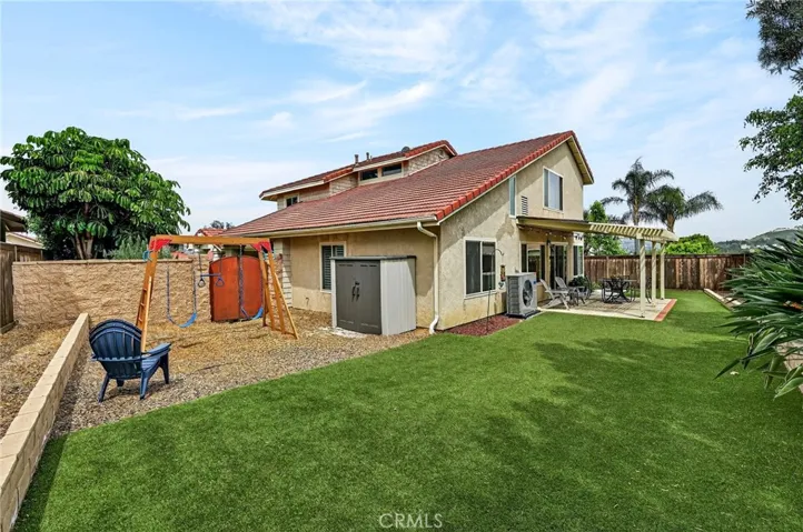Backyard with turf