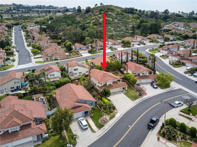 Aerial view of this Anaheim Hills home