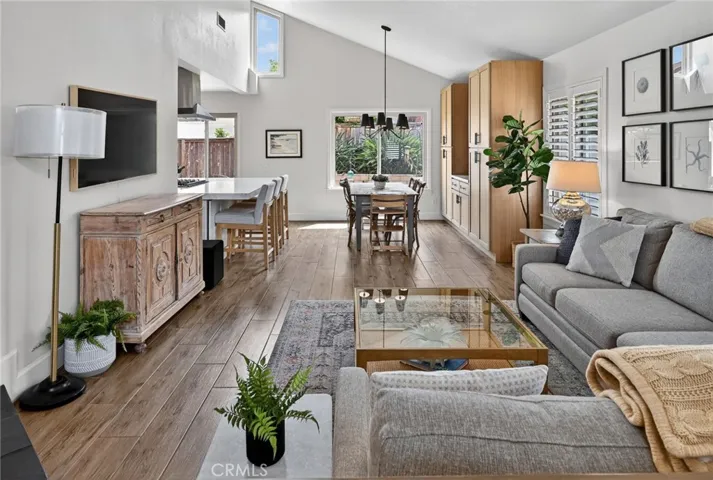 View of the dining area from the living room