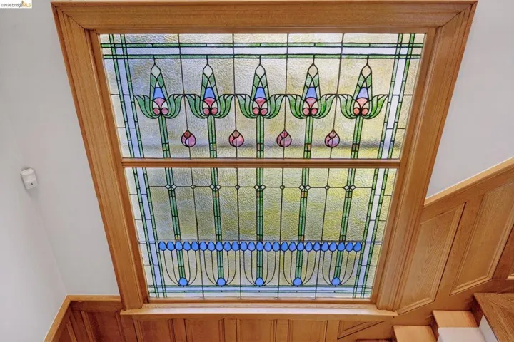 Detailed view of wainscoting and wood walls