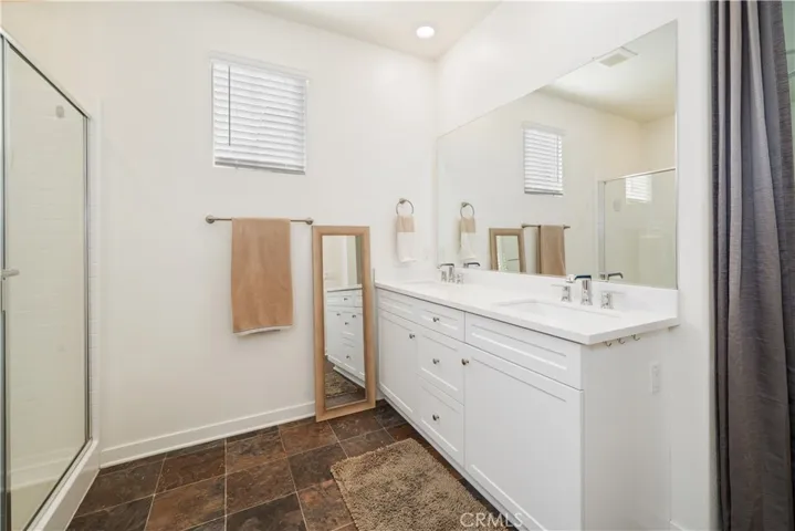 His and Her sinks in the Master Bathroom