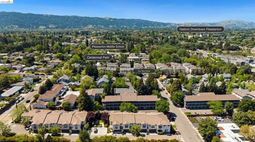 View of property location with a mountainous background and nearby suburban area