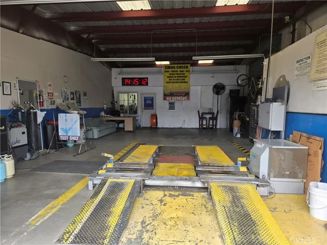 Interior view of smog shop