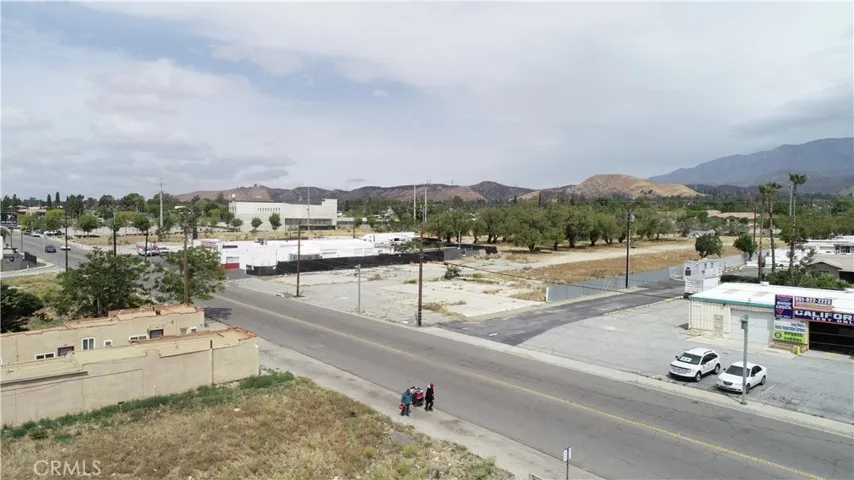 Aerial view looking West towards the Superior Court of Riverside County