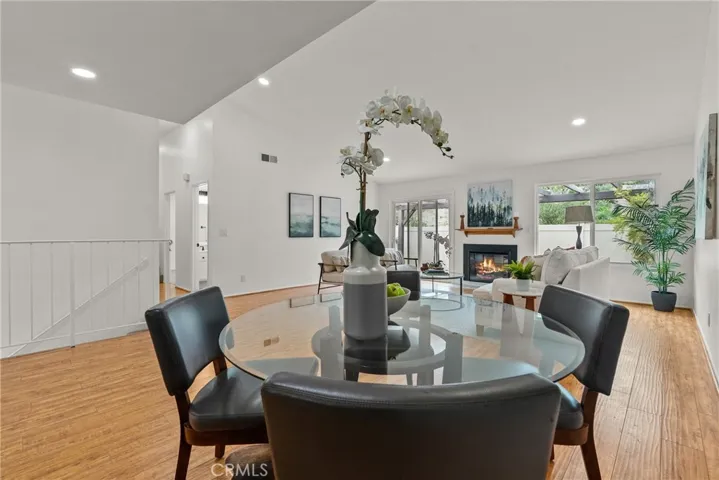 Dining area open to the family room.