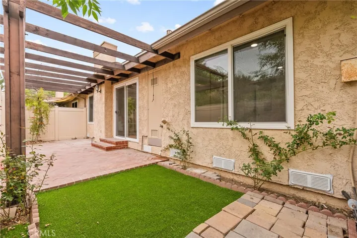 Backyard patio.