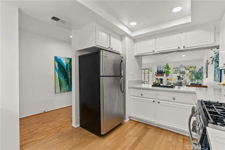 Kitchen open to the family room.