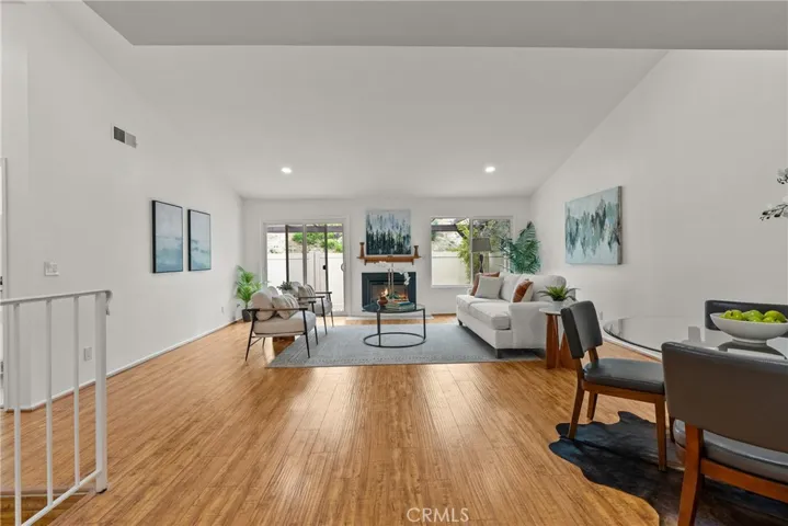 Family room with new sliding glass & window.