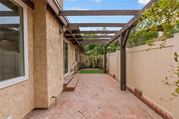 Backyard patio.